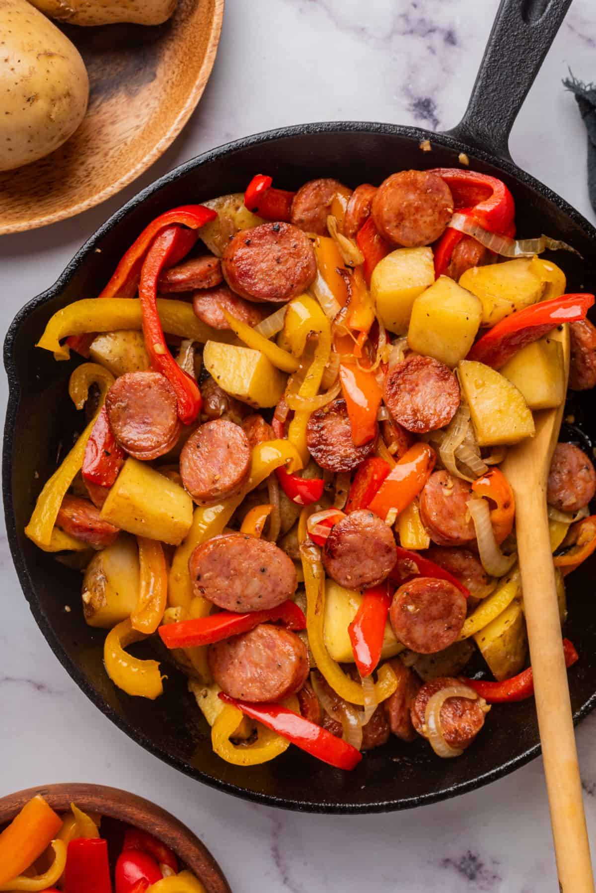 Smoked Sausage and Peppers Skillet
