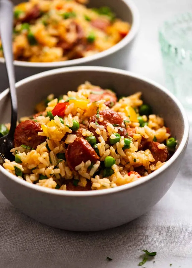 Smoked Sausage and Rice Casserole