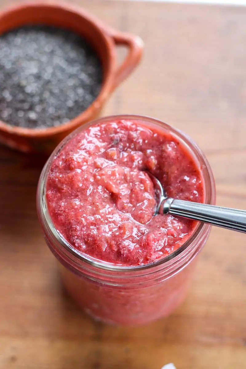 Strawberry Rhubarb Chia Jam