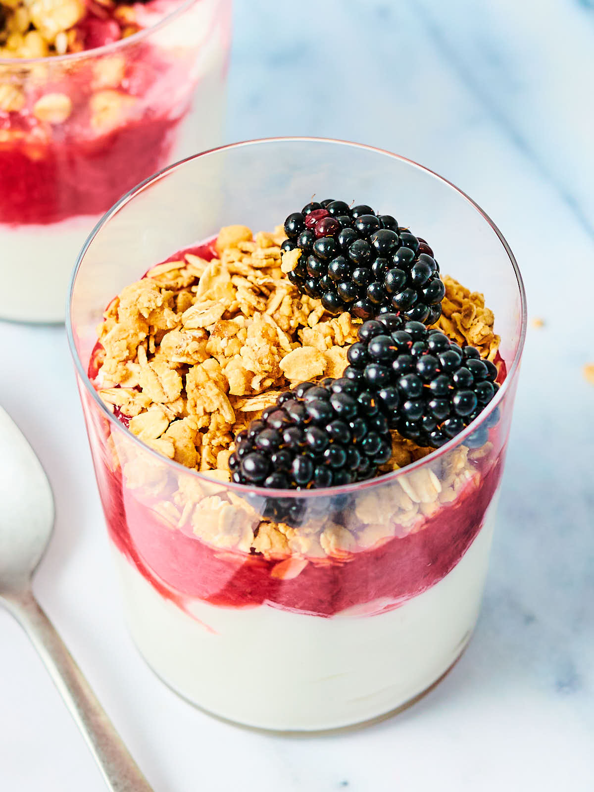 Strawberry Rhubarb Compote over Yogurt