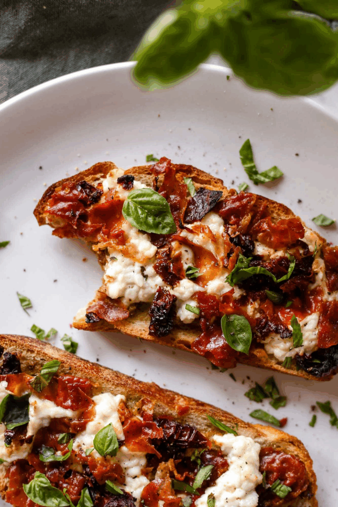 Cottage Cheese Pizza Toast