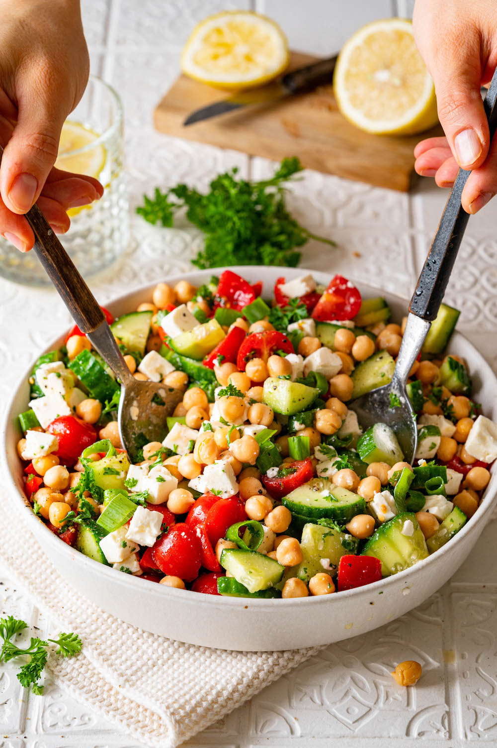 Chickpea Tomato Salad with Feta