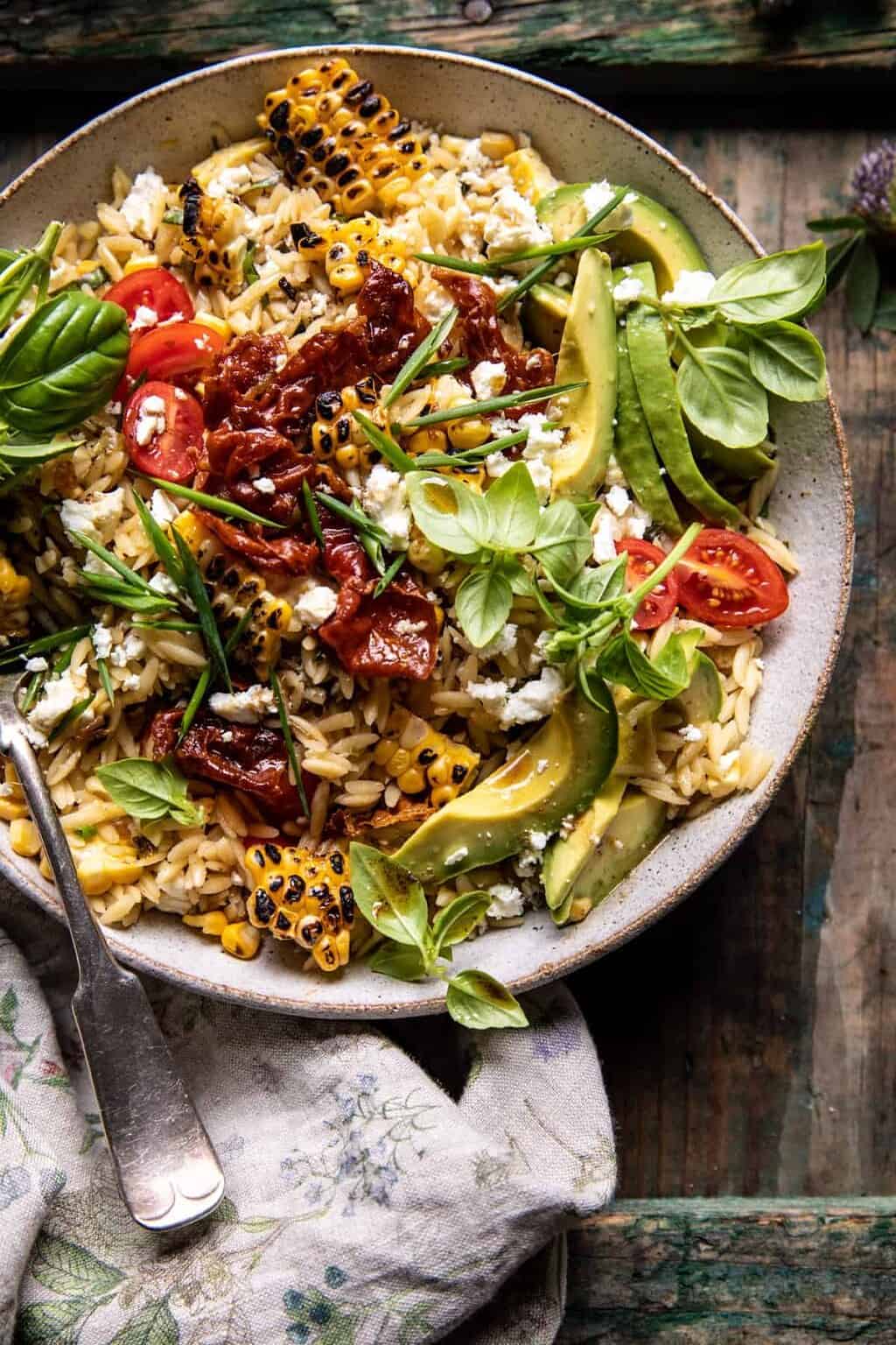 Corn and Feta Orzo Salad