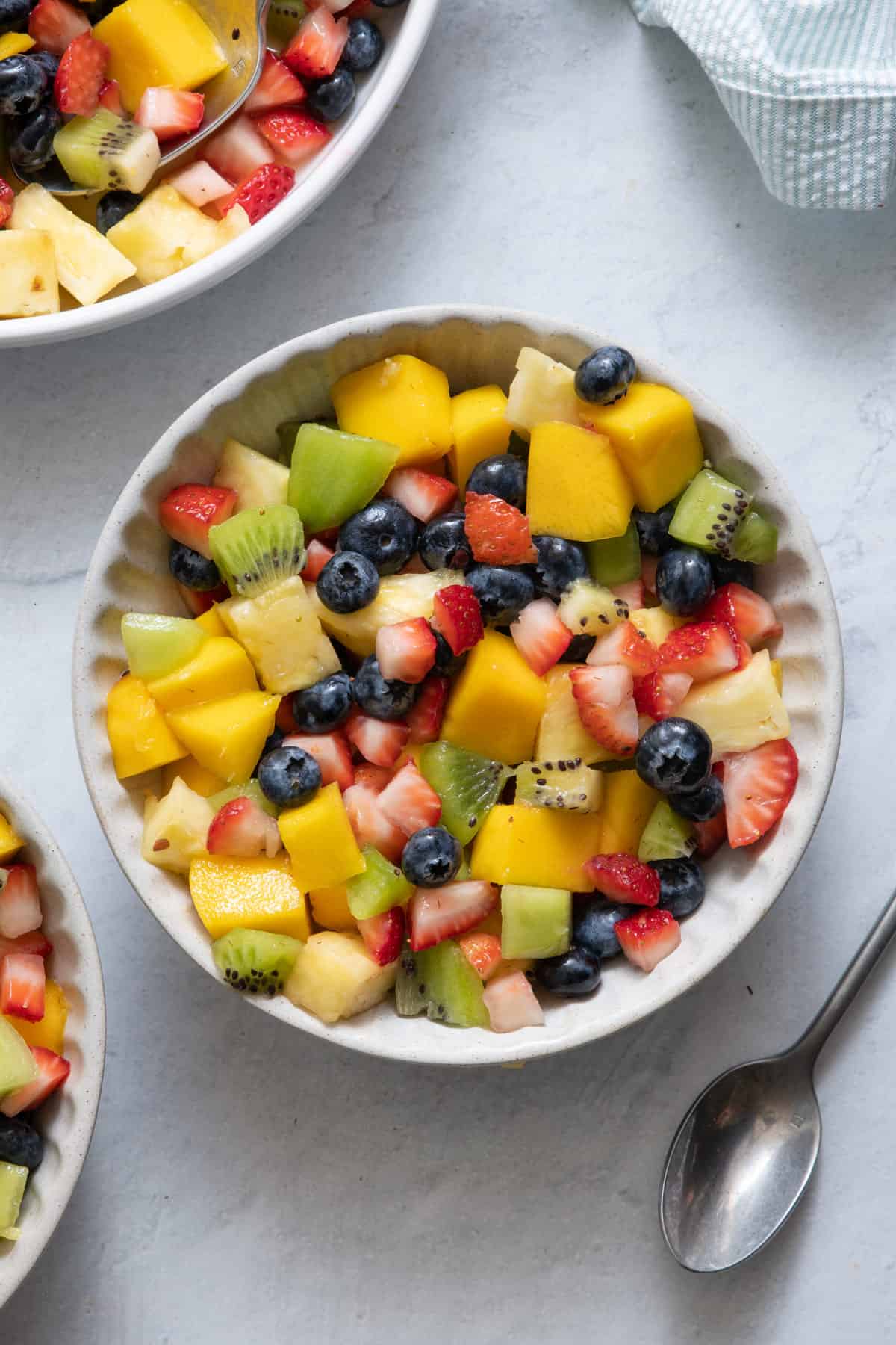Tropical Fruit Salad with Coconut Lime Dressing