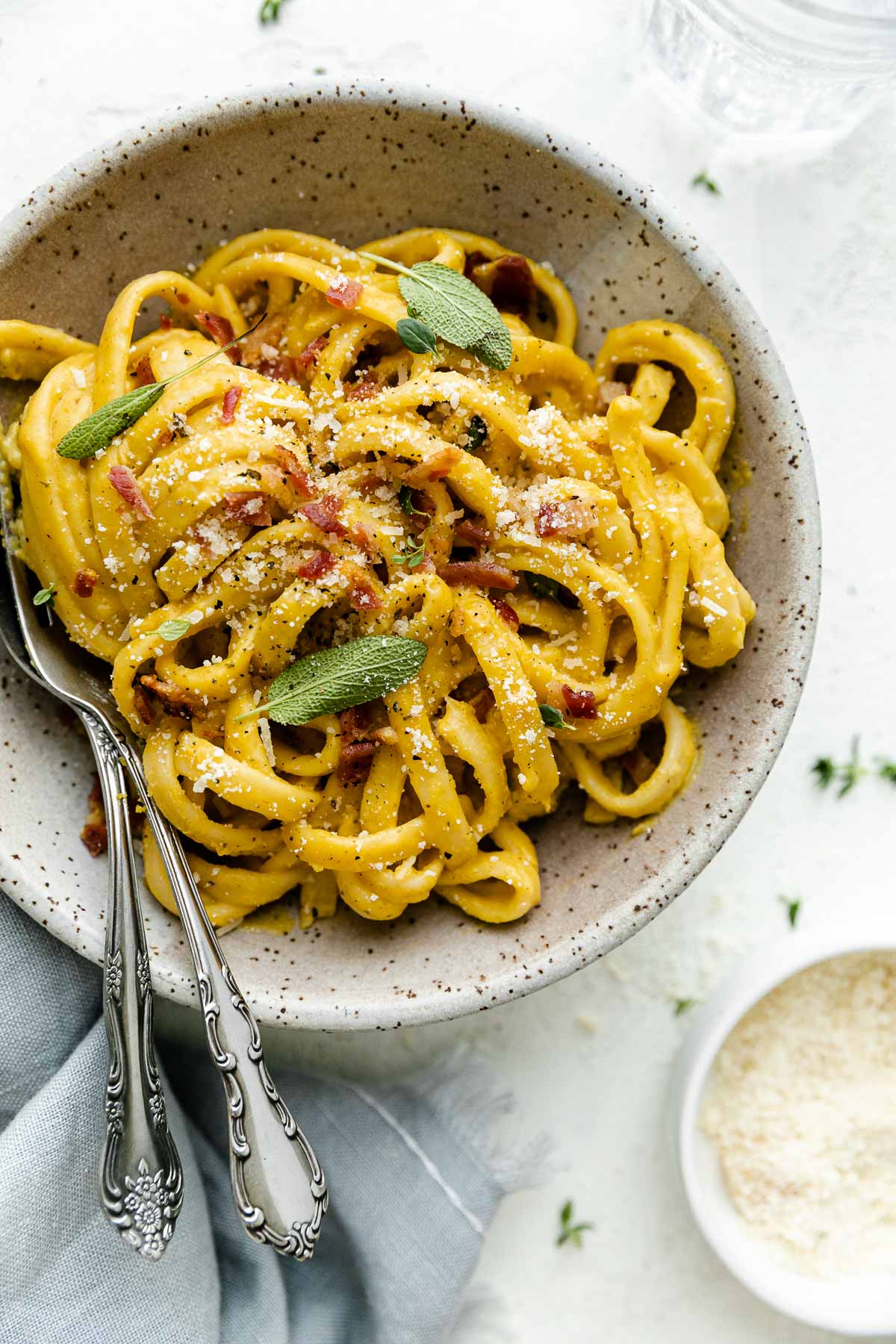 Butternut Squash and Bacon Pasta