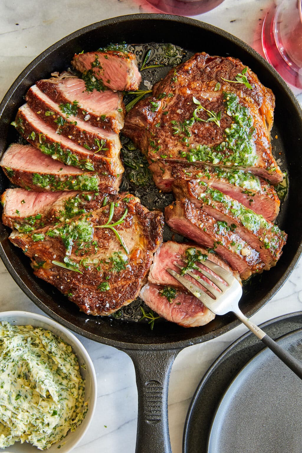 Classic Ribeye with Garlic Butter