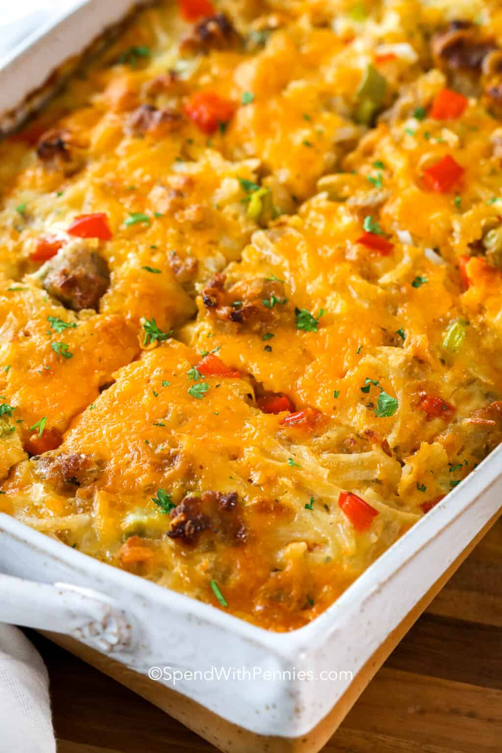 Hashbrown Casserole with Eggs & Cheese
