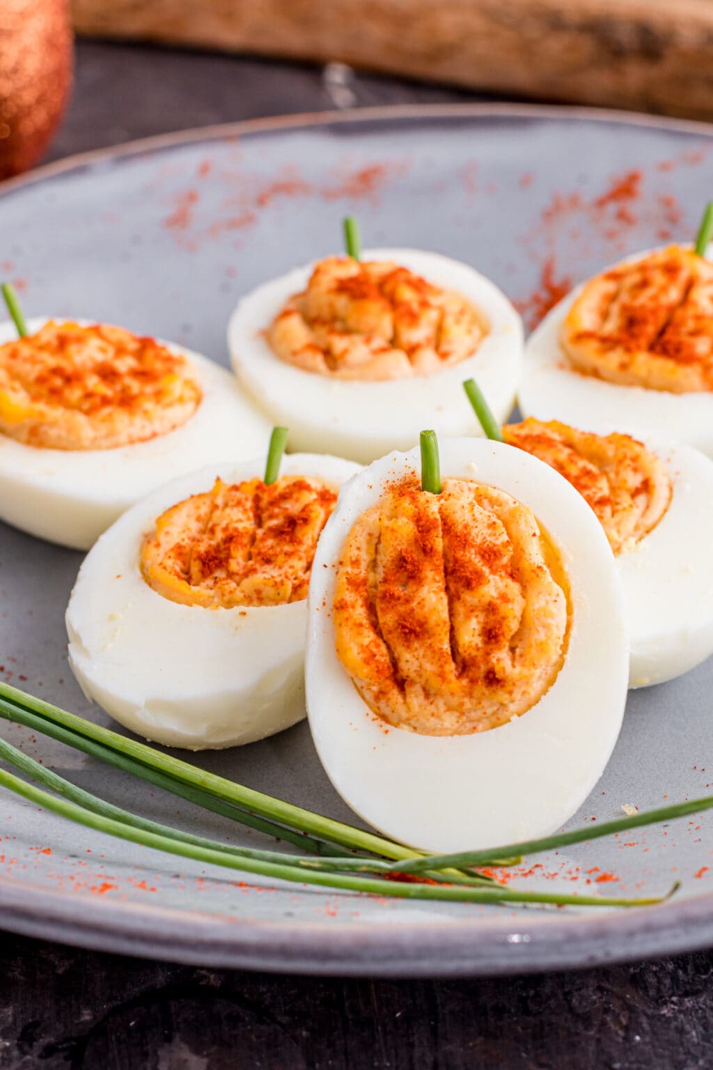 Pumpkin Deviled Eggs