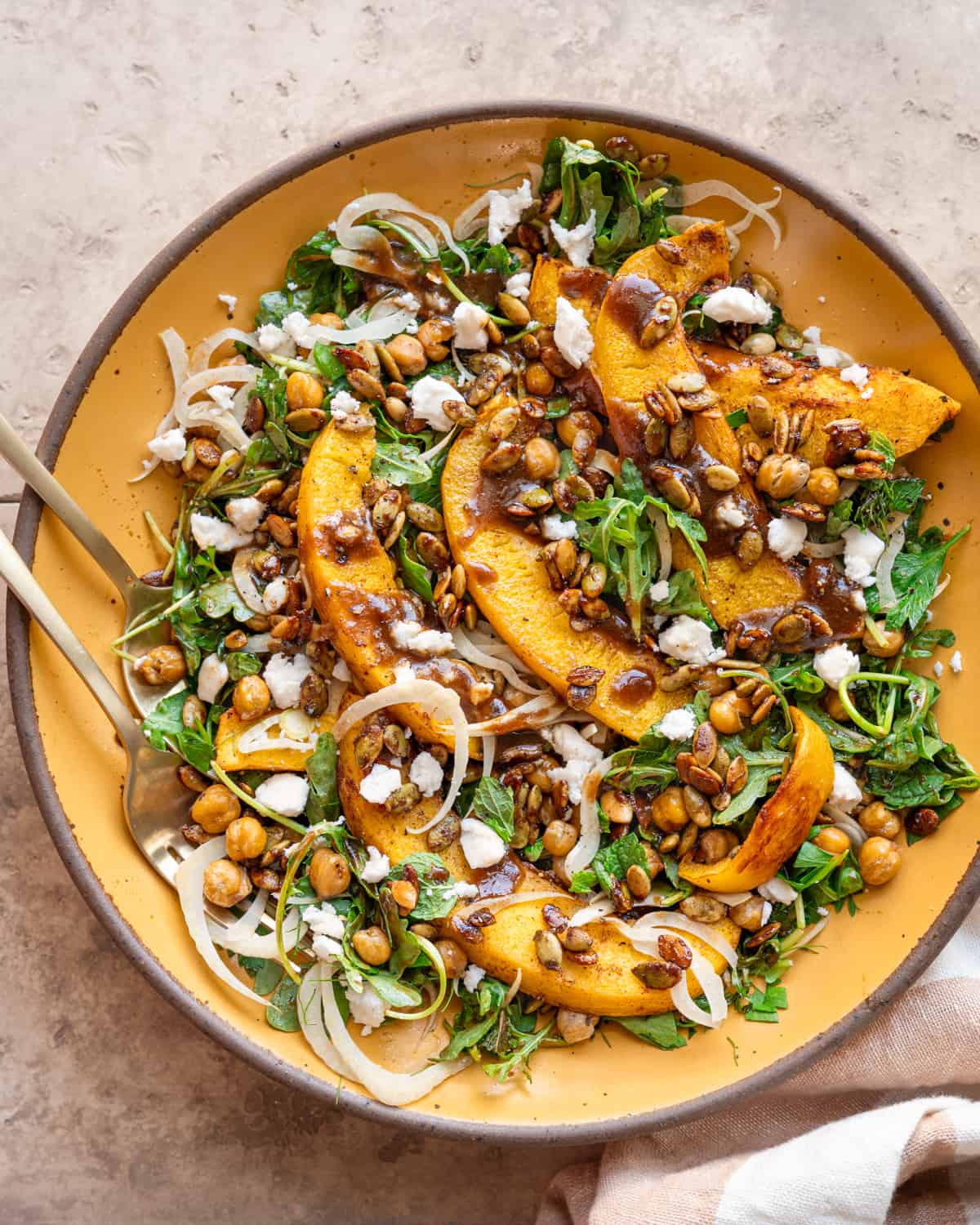 Roasted Pumpkin and Arugula Salad
