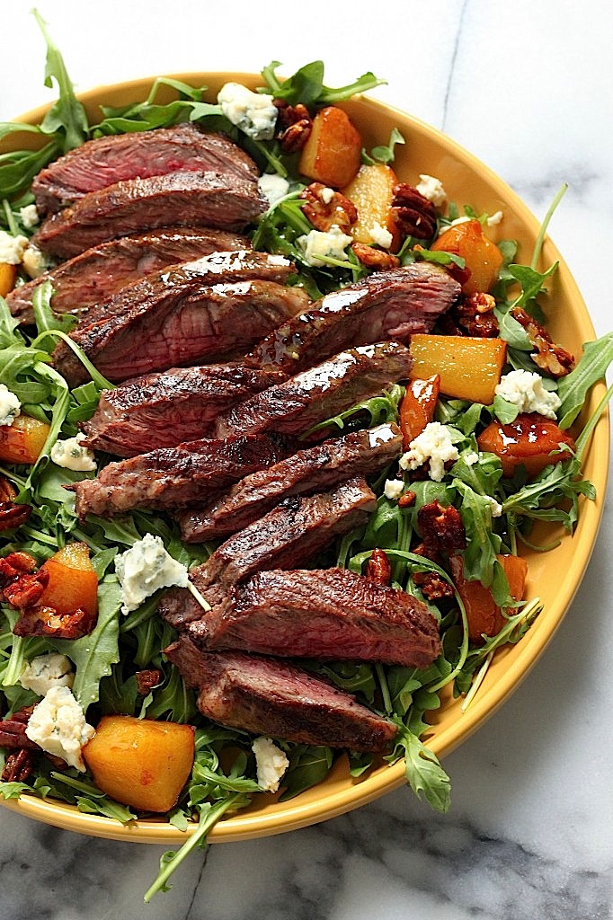 Steak Salad with Blue Cheese and Pears