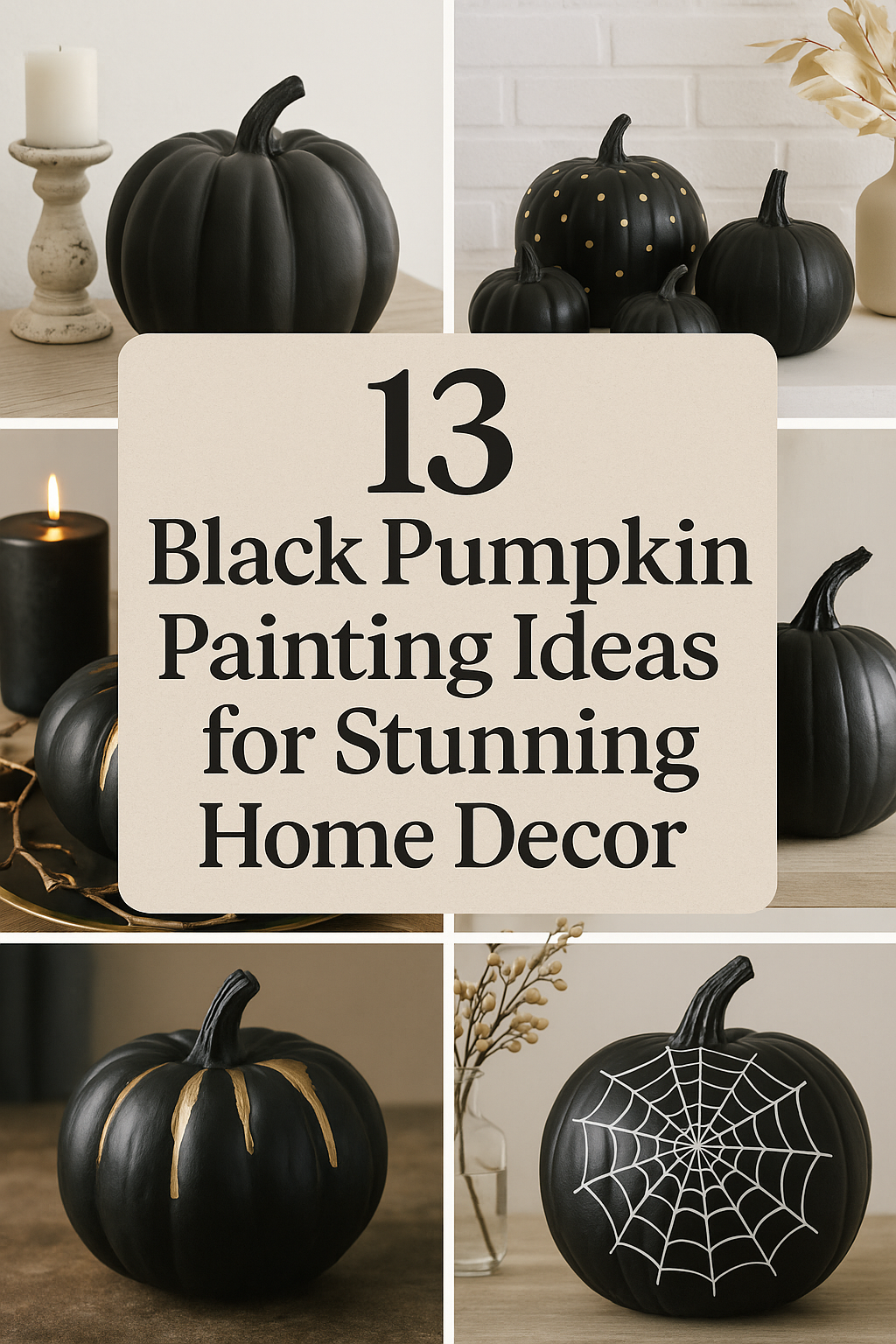 Black Pumpkin Painting Ideas