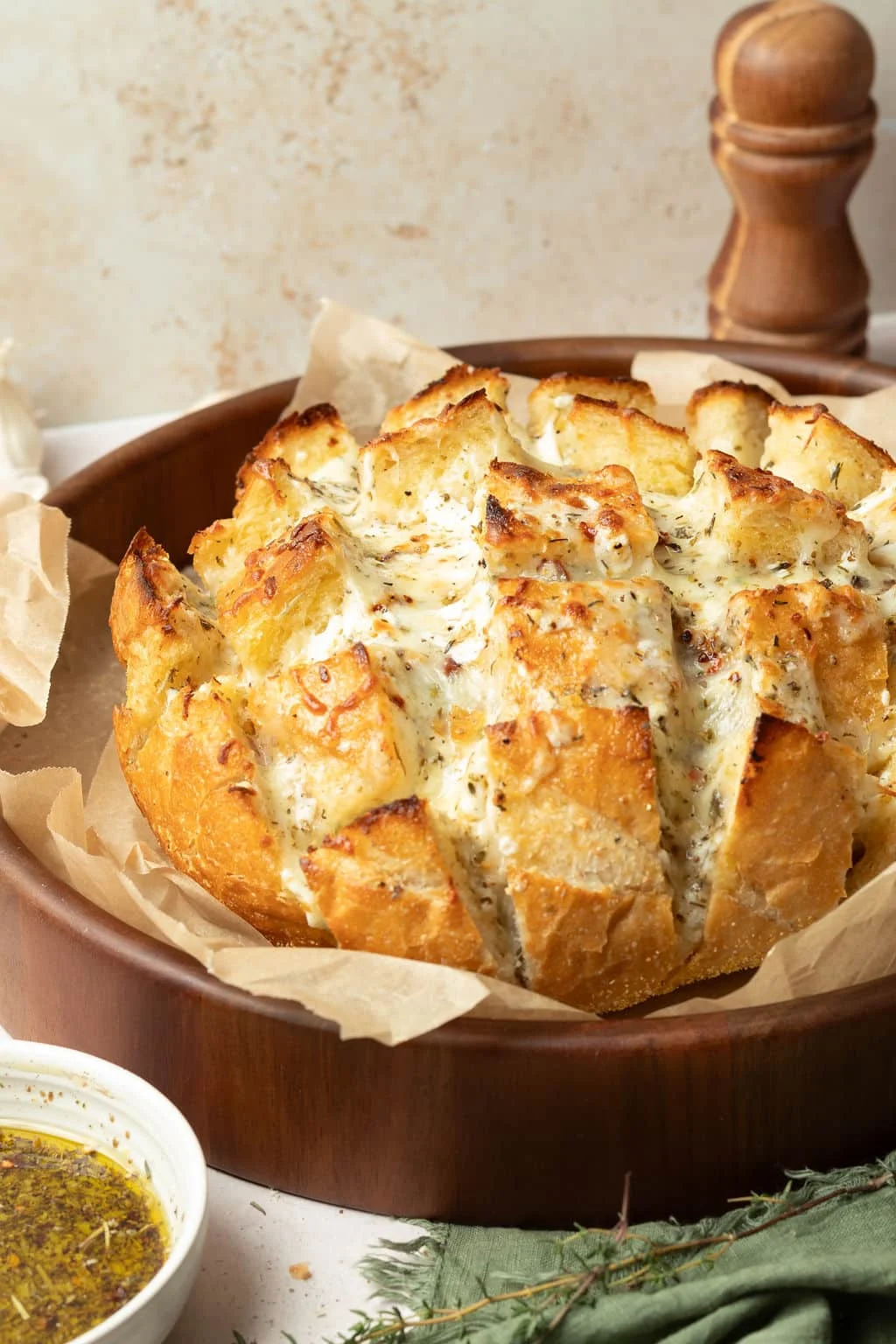Cheesy Sourdough Pull-Apart Bread