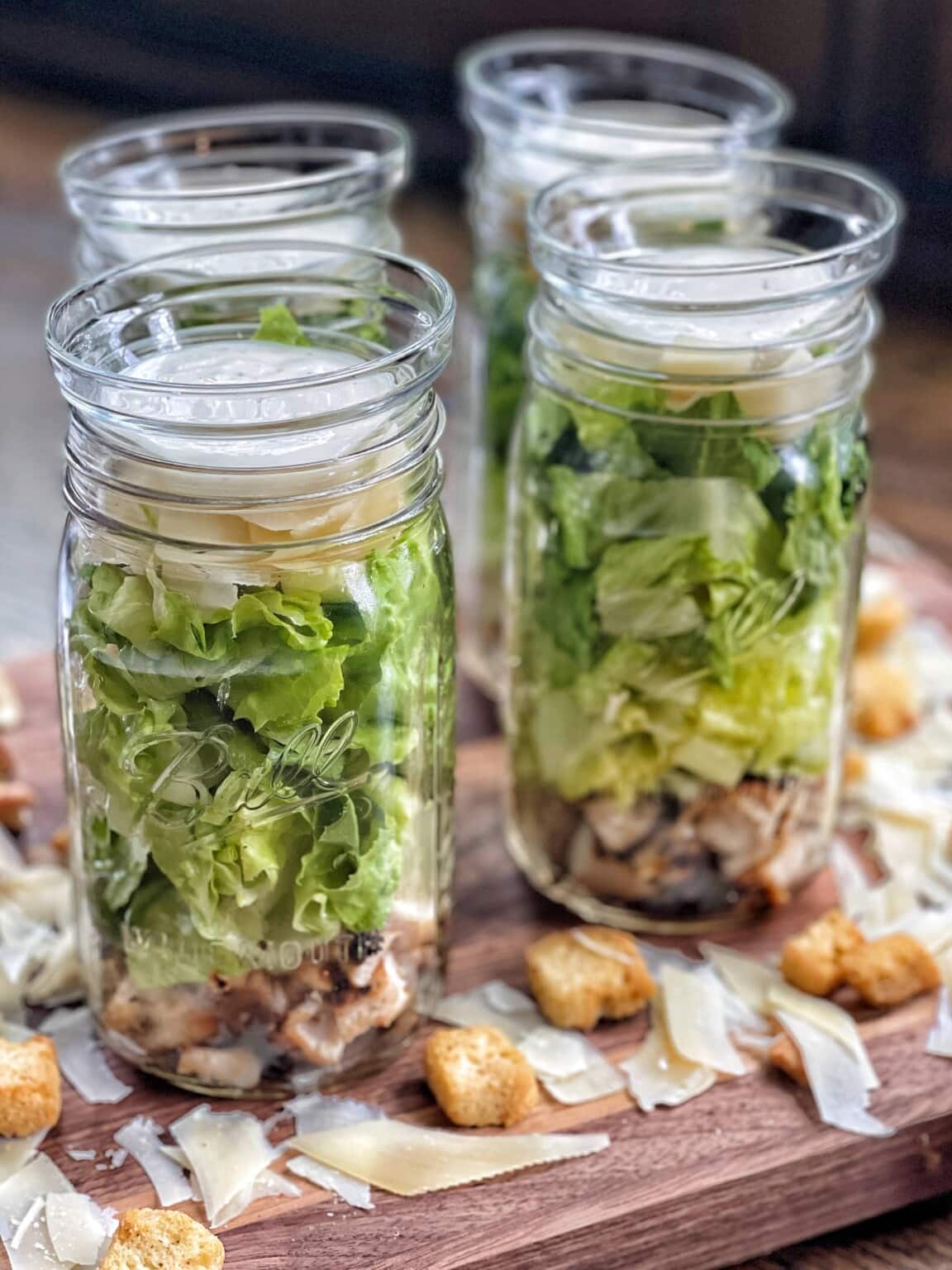 Chicken Caesar Salad Jar