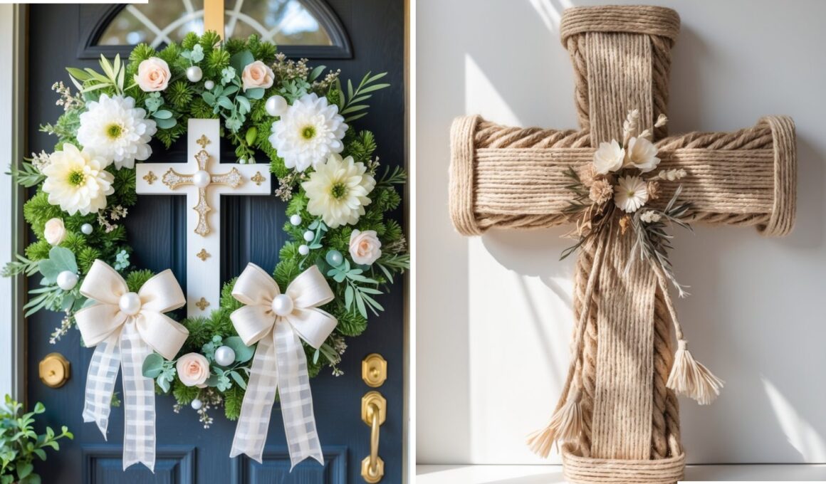 Dollar Tree Cross Wreath Ideas