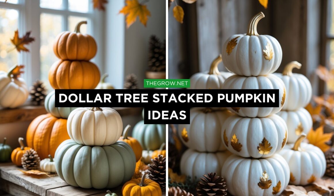 Dollar Tree Stacked Pumpkin Ideas