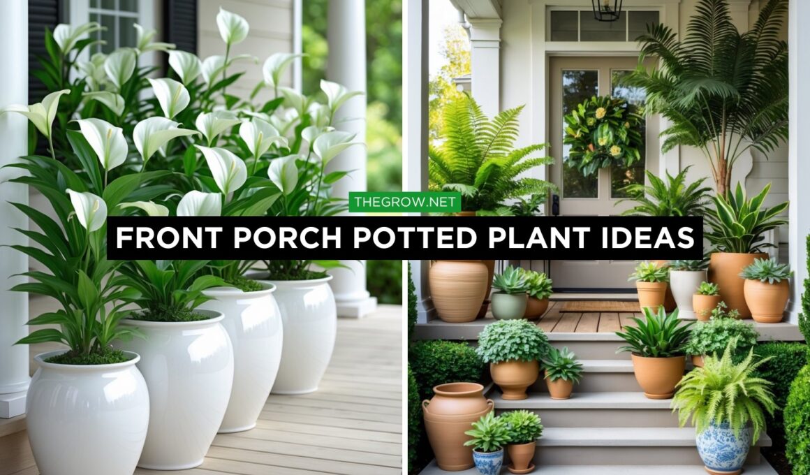 Front Porch Potted Plant Ideas