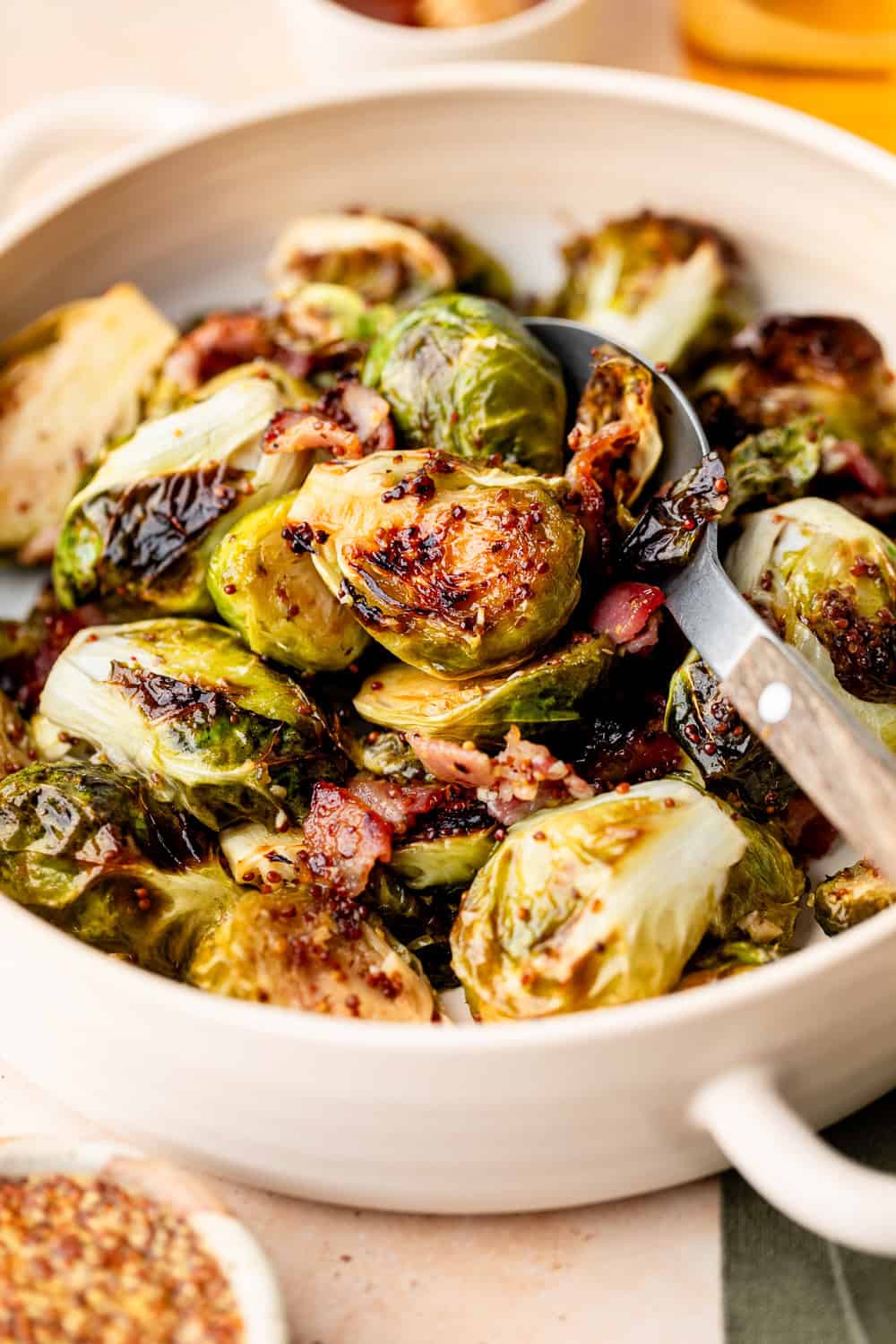 Honey Mustard Brussels Sprouts