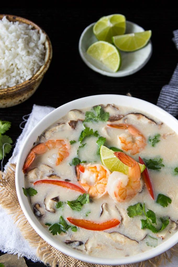 Tom Kha Gai with Shrimp
