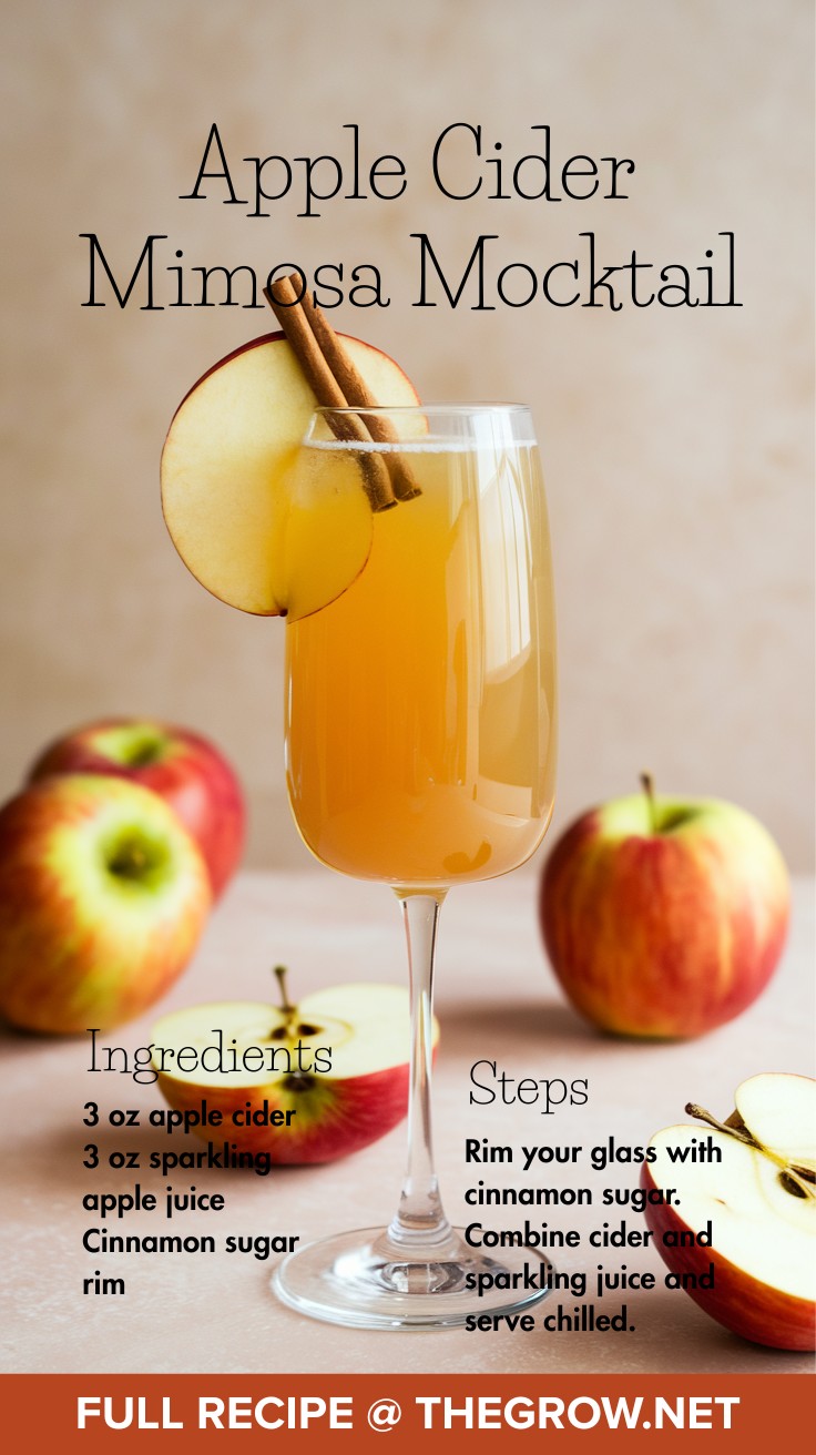 Apple Cider Mimosa Mocktail