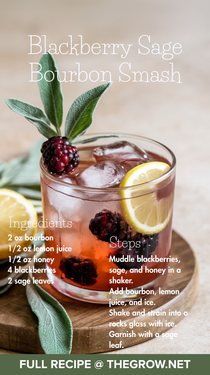 Blackberry Sage Bourbon Smash