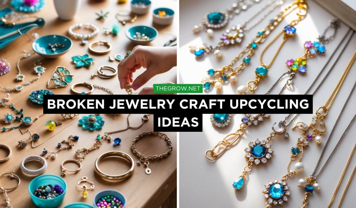 Broken Jewelry Craft Upcycling Ideas
