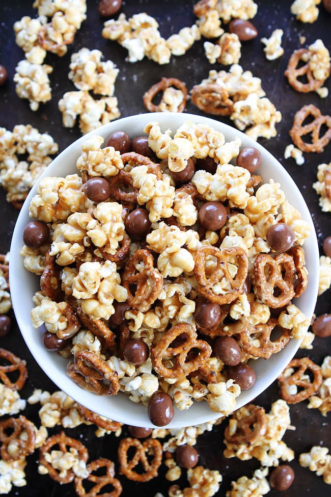 Caramel Pretzel Popcorn Mix