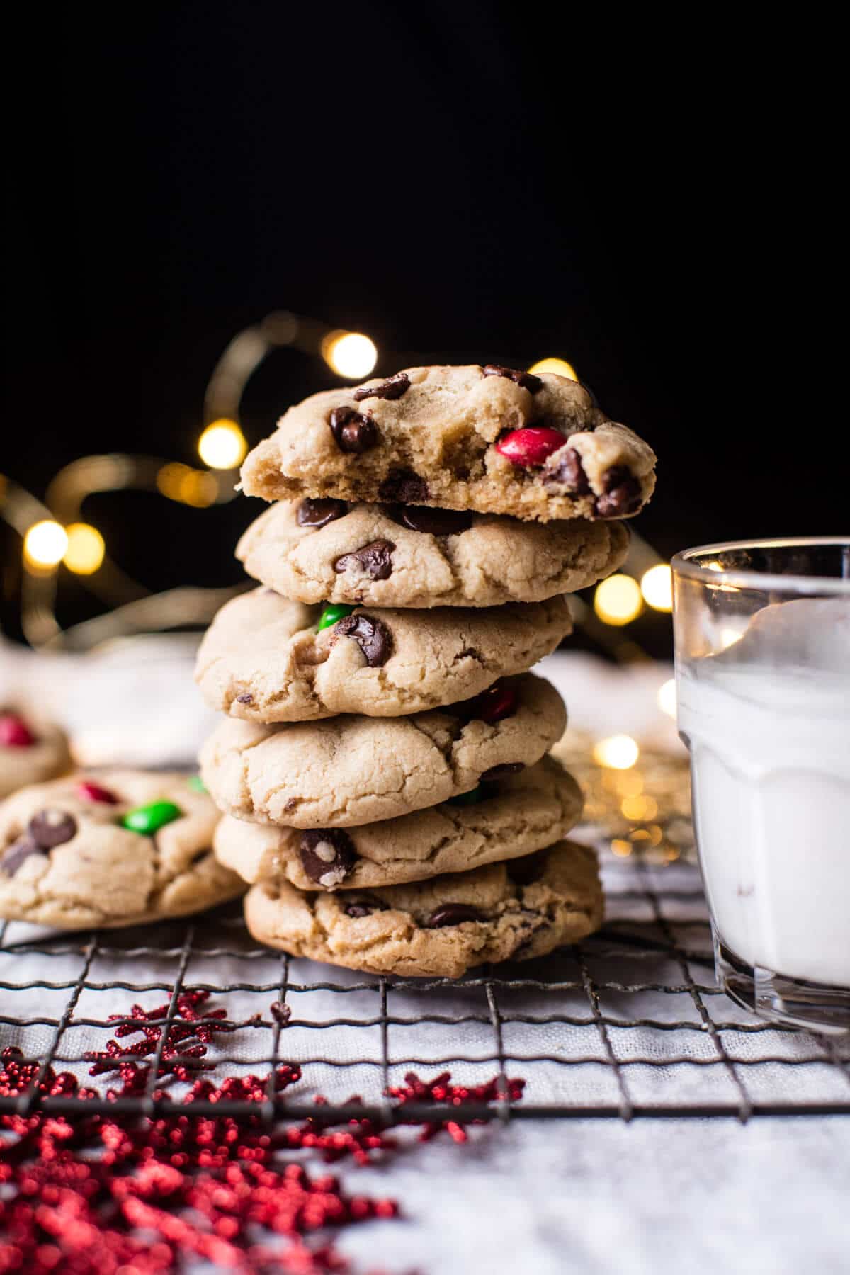 Chocolate Chip M&M Christmas Cookies