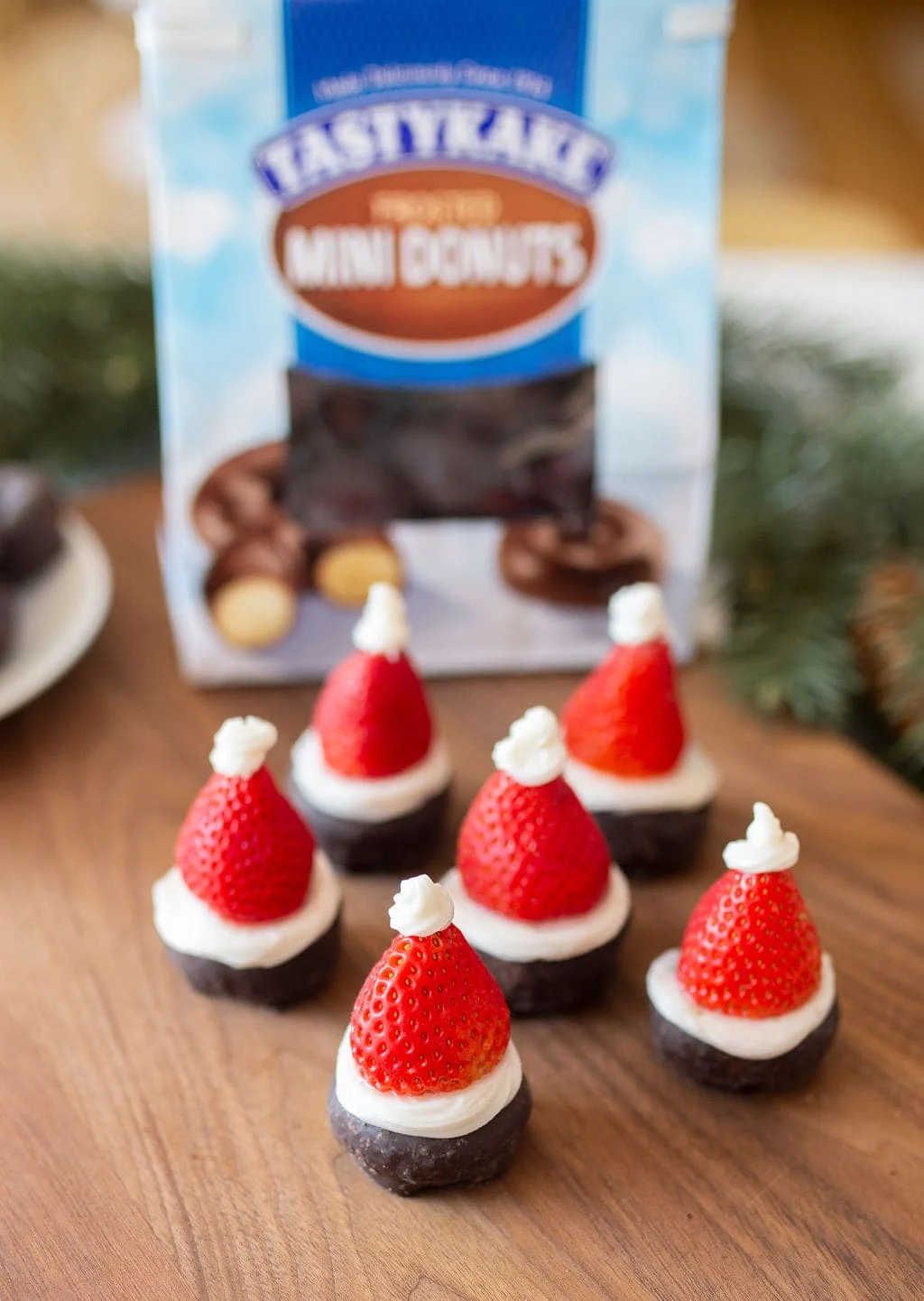 Chocolate Covered Strawberry Santa Hats
