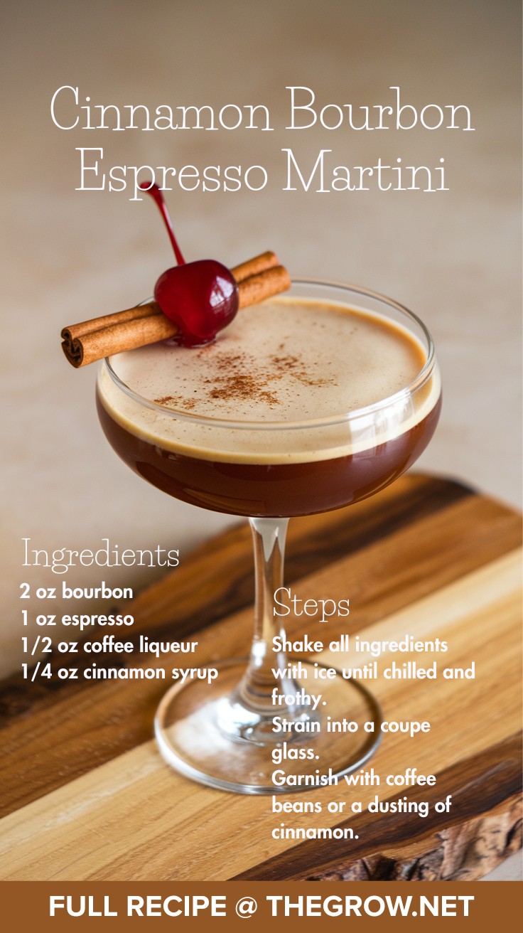 Cinnamon Bourbon Espresso Martini