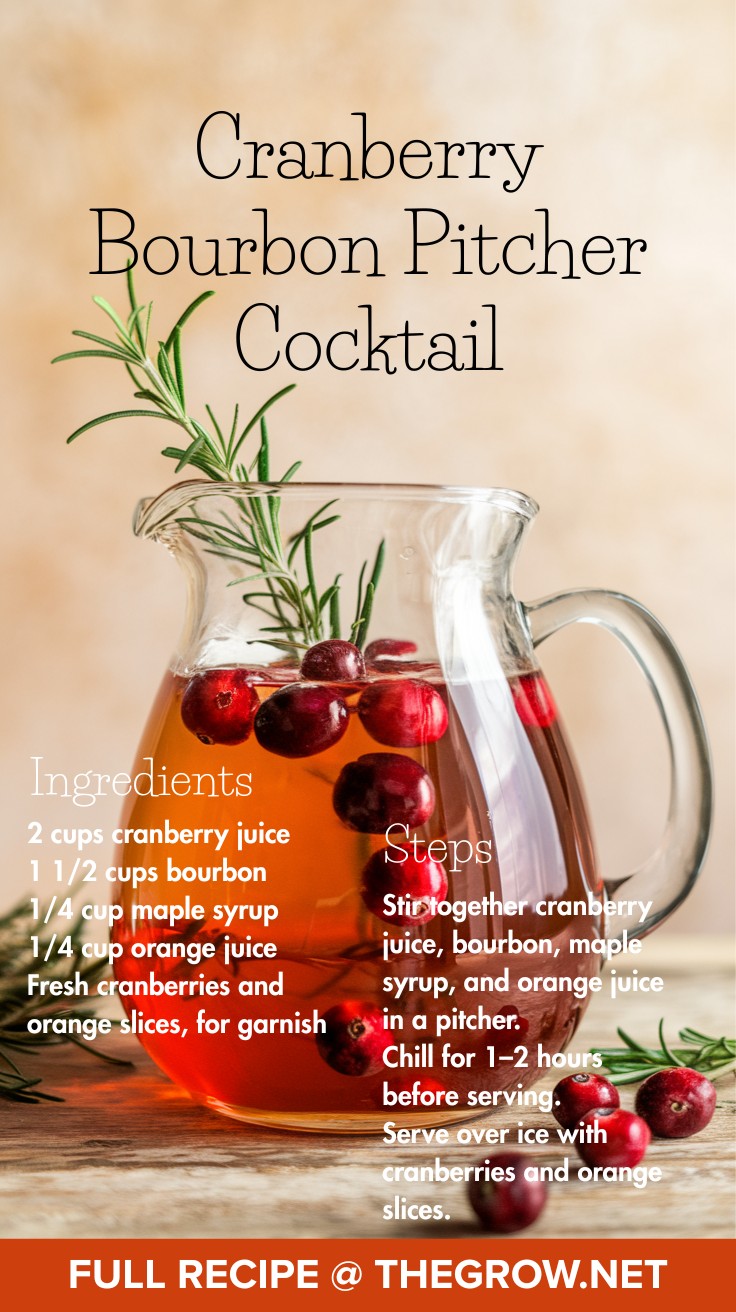Cranberry Bourbon Pitcher Cocktail