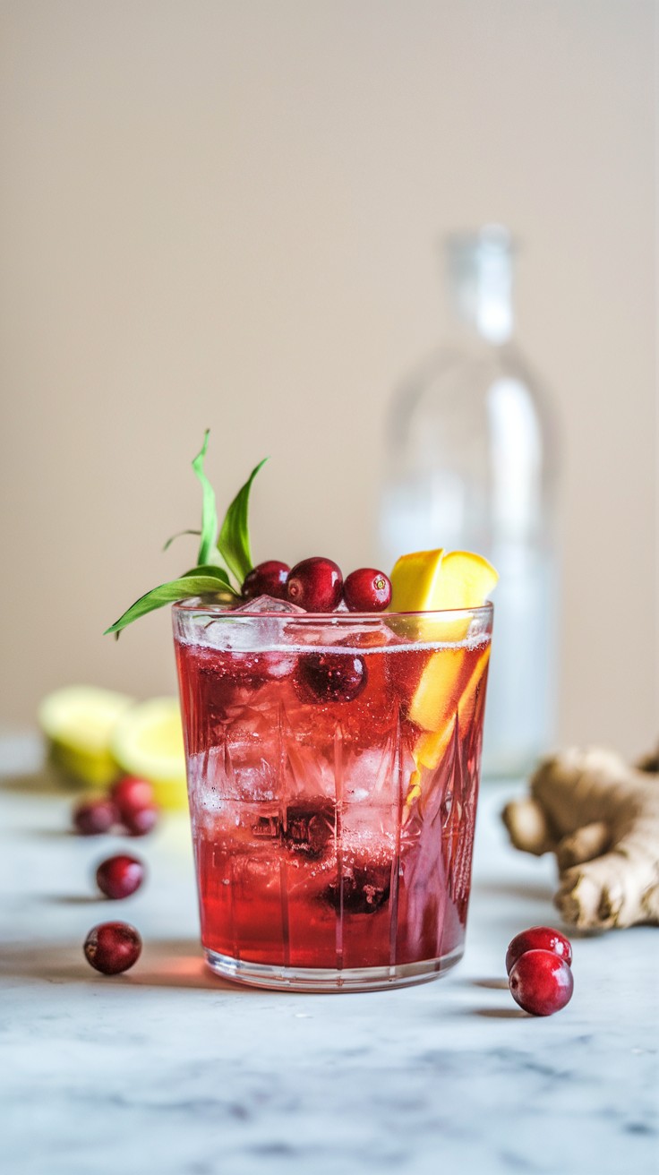 Cranberry Ginger Sparkler