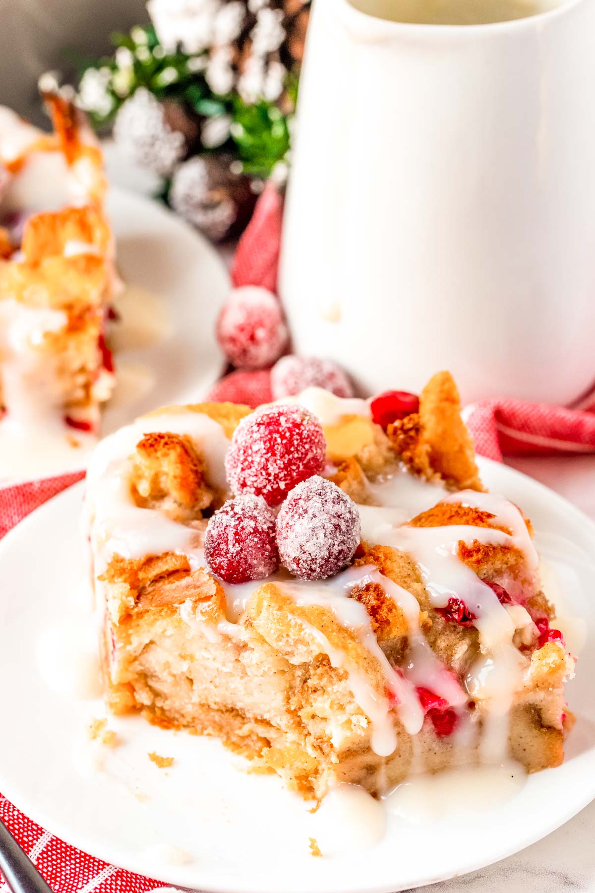 Cranberry White Chocolate Bread Pudding
