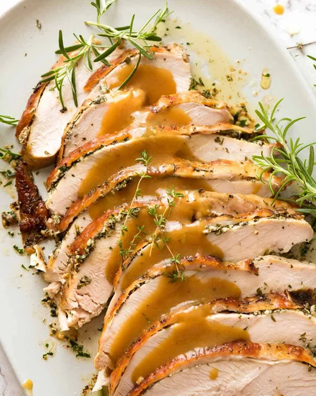 Crockpot Turkey Breast with Herb Butter