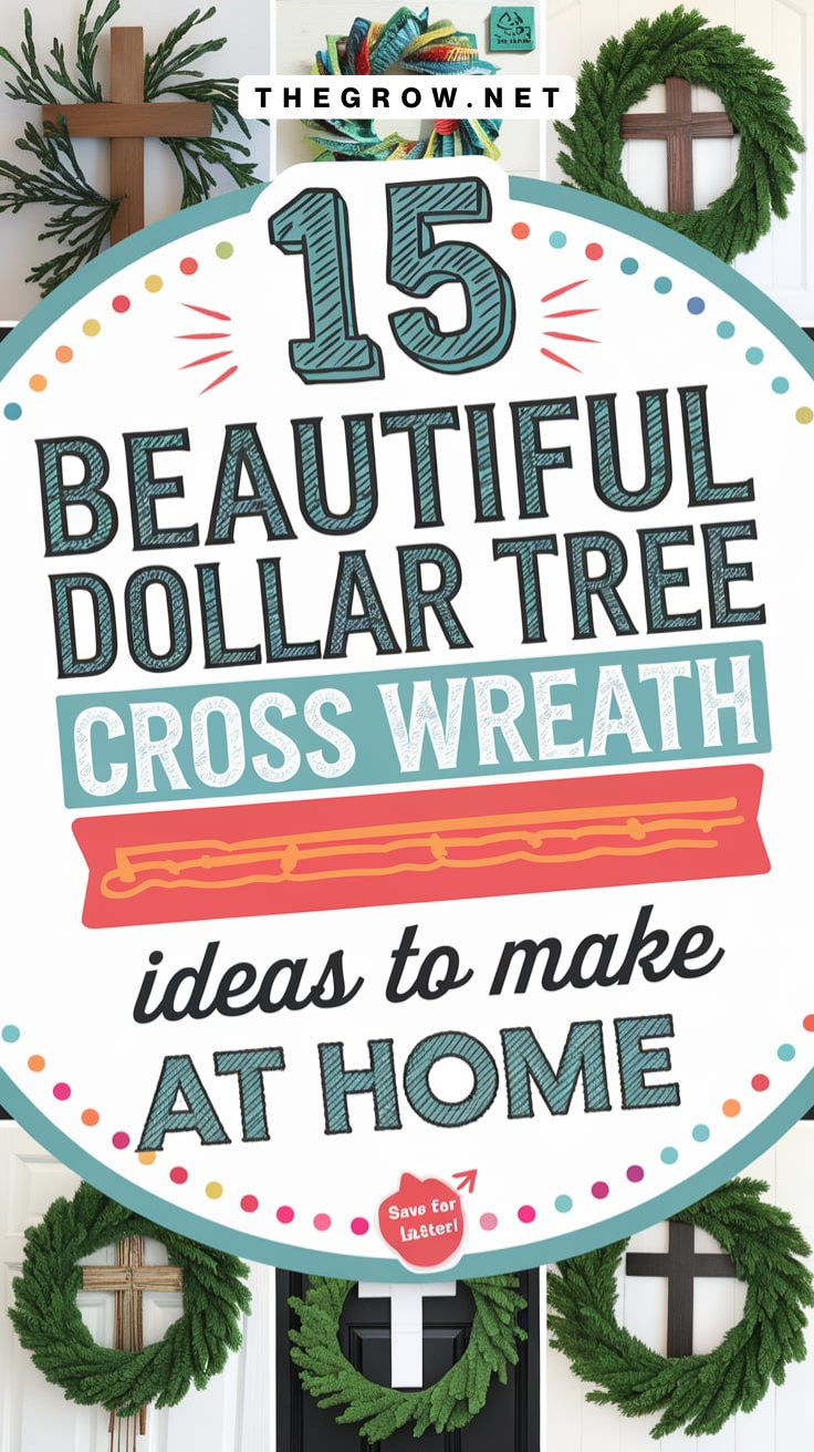 Dollar Tree Cross Wreath
