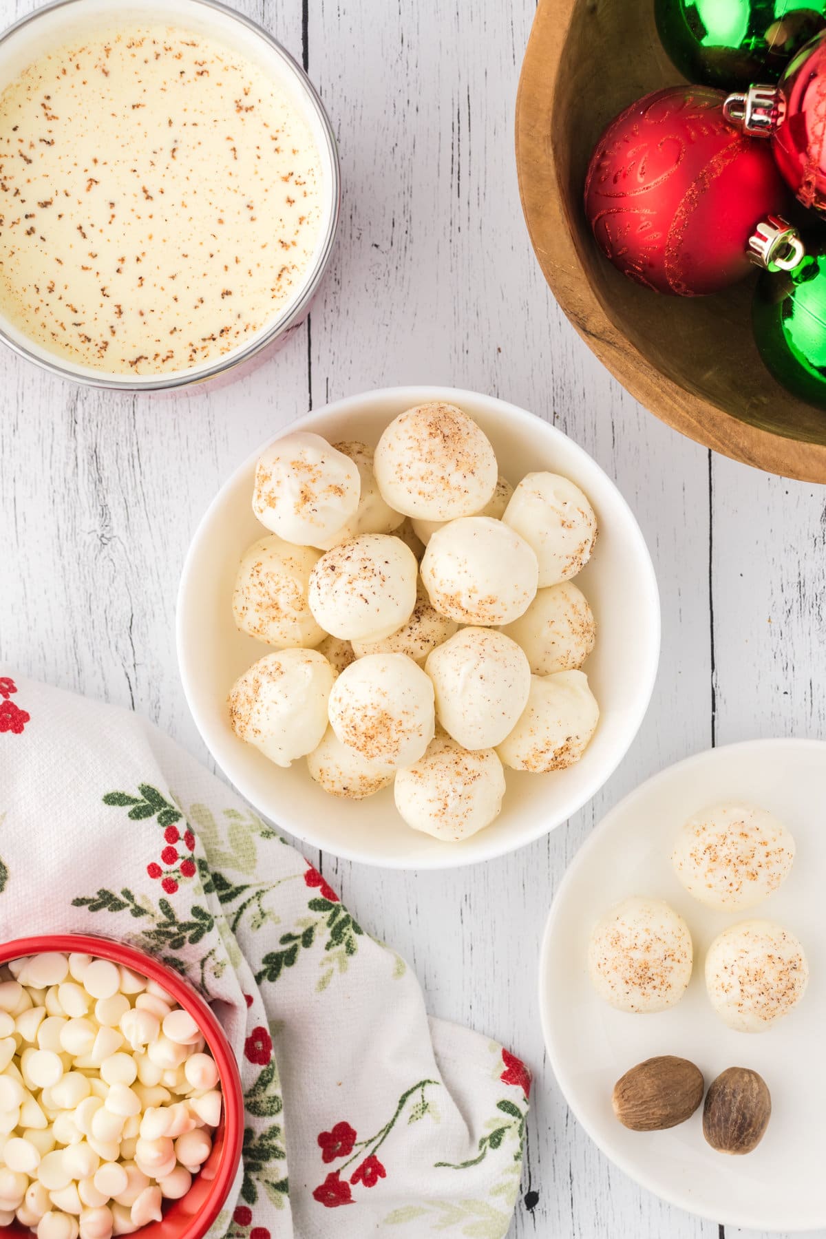 Eggnog Truffles