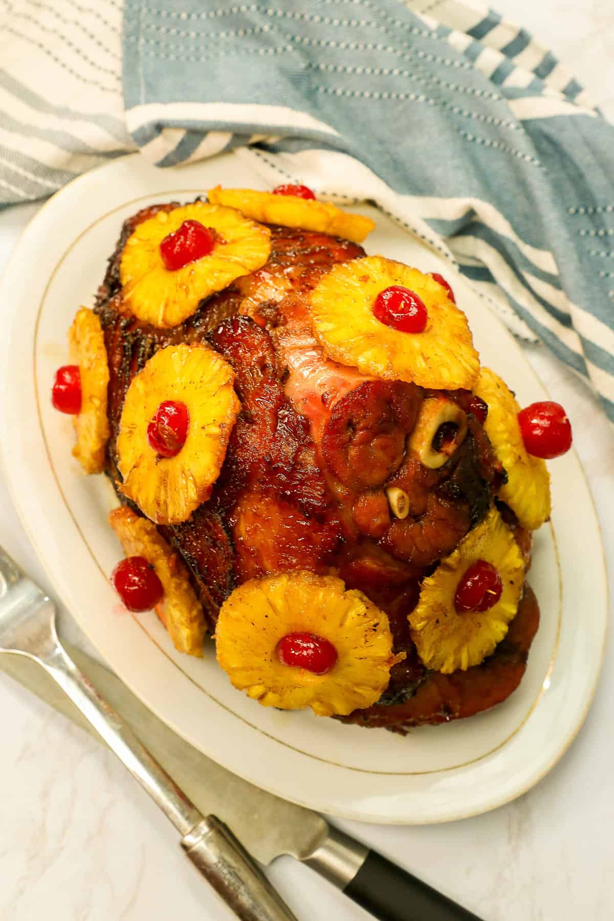 Honey Glazed Ham with Pineapple