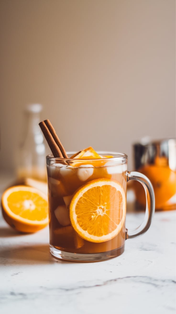 Hot Mulled Cider with Rum