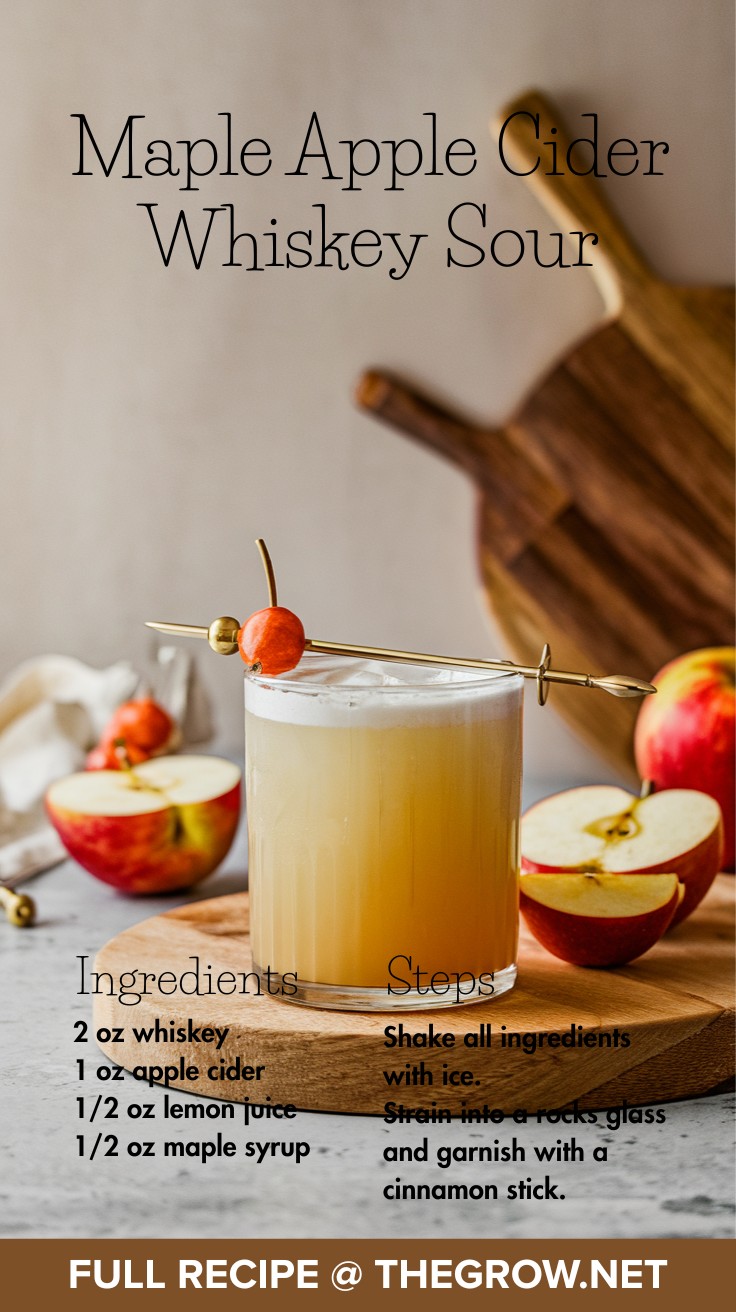 Maple Apple Cider Whiskey Sour