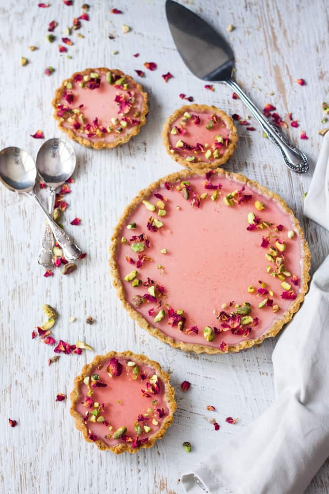 Pistachio Rose Tart