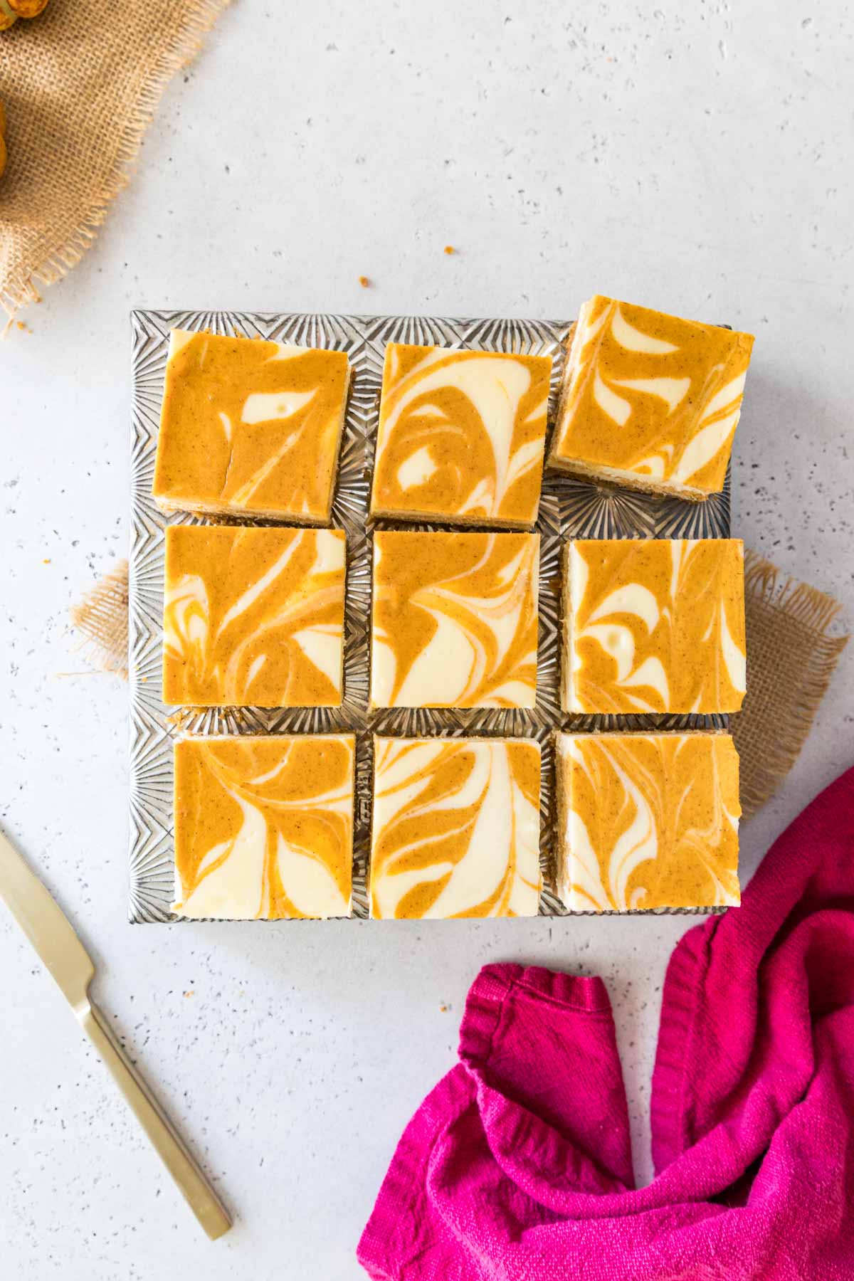 Pumpkin Spice Cheesecake Bars