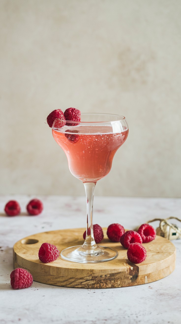 Raspberry Champagne Martini