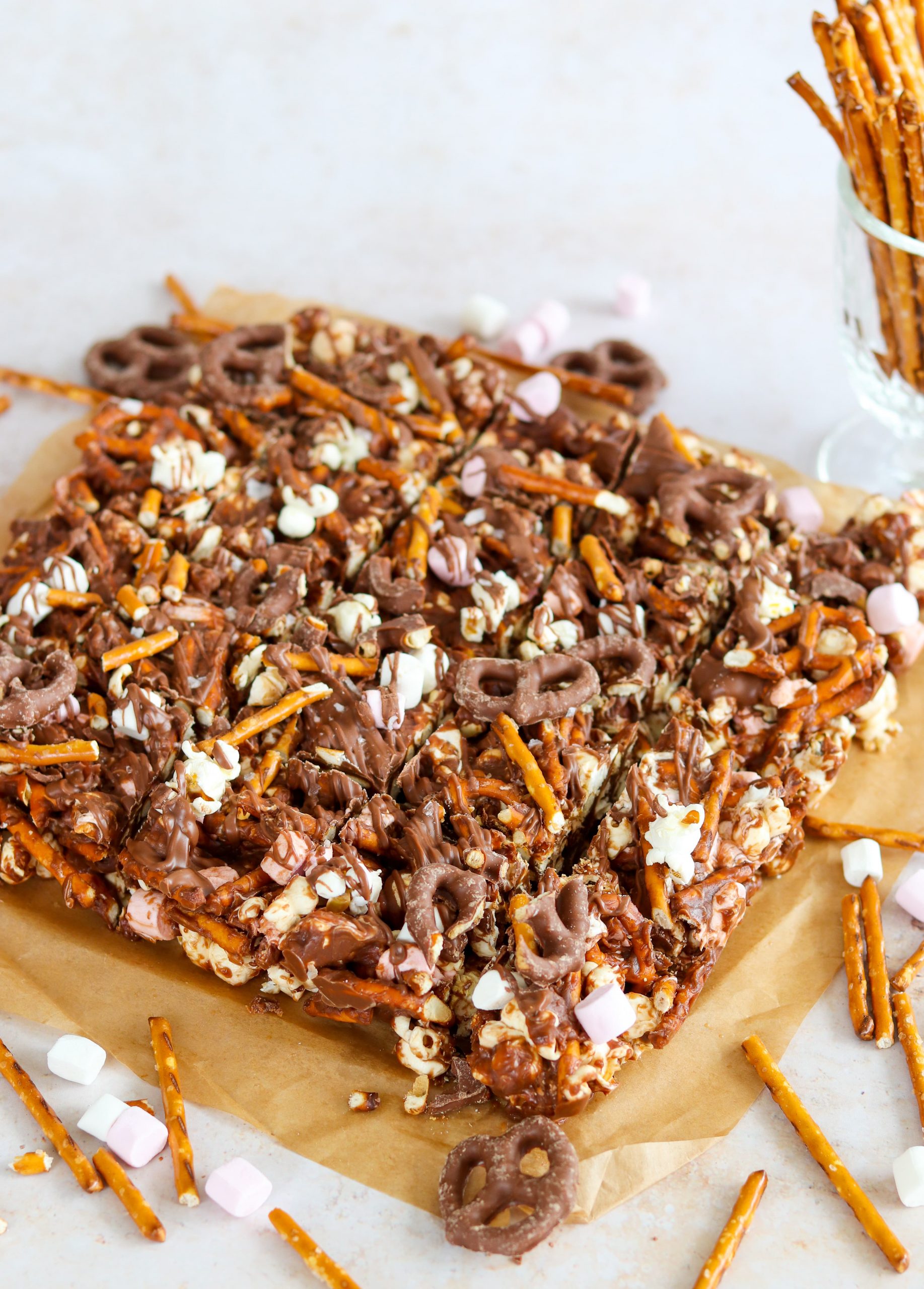 Salted Caramel Pretzel Popcorn