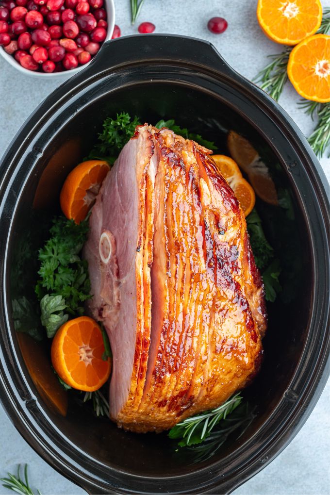 Slow Cooker Maple Glazed Ham