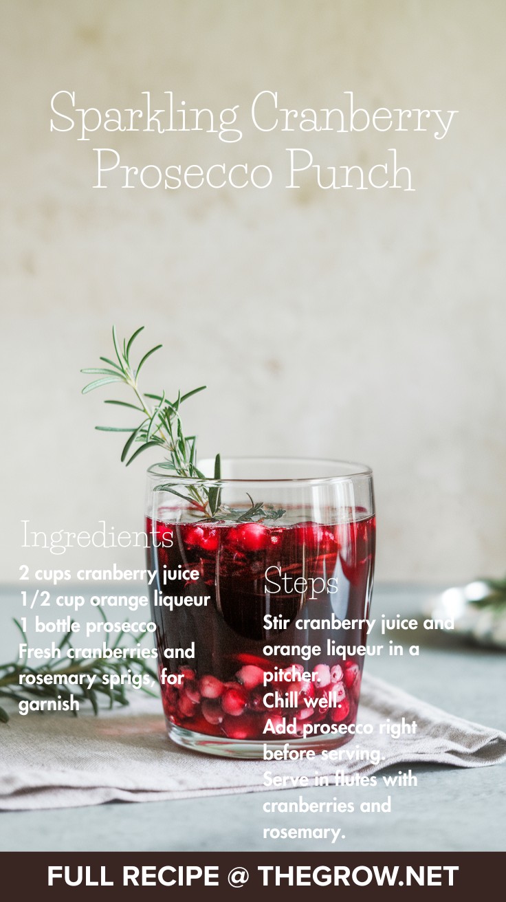 Sparkling Cranberry Prosecco Punch