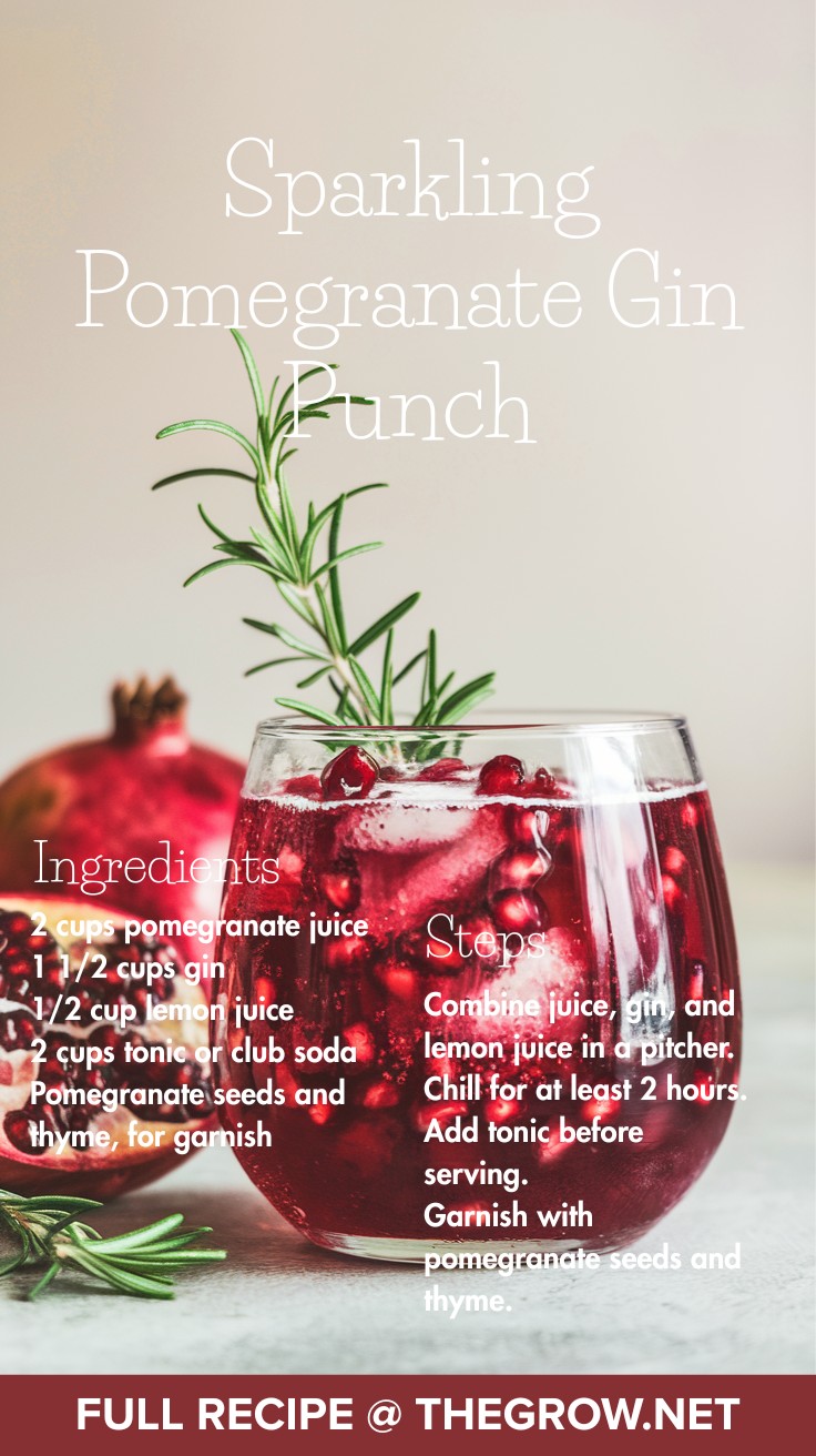 Sparkling Pomegranate Gin Punch
