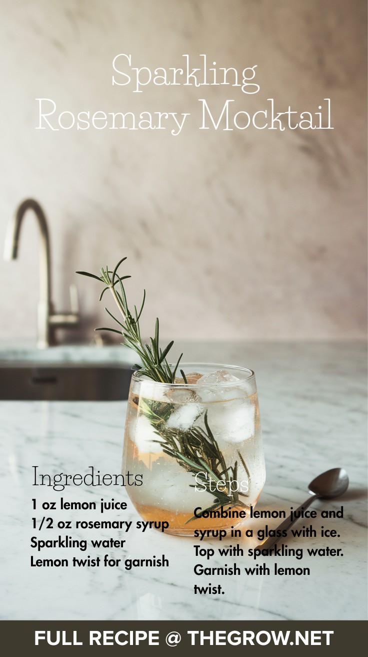 Sparkling Rosemary Mocktail