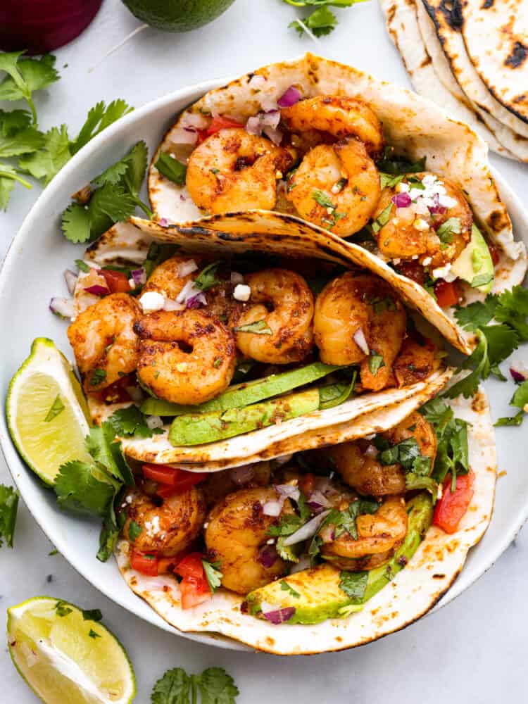 Spicy Garlic Shrimp Tacos