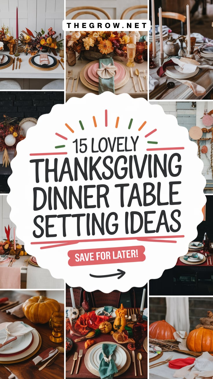 Thanksgiving Dinner Table Setting Ideas