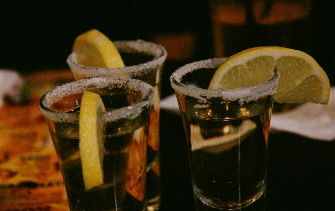 clear drinking glass with sliced lemon