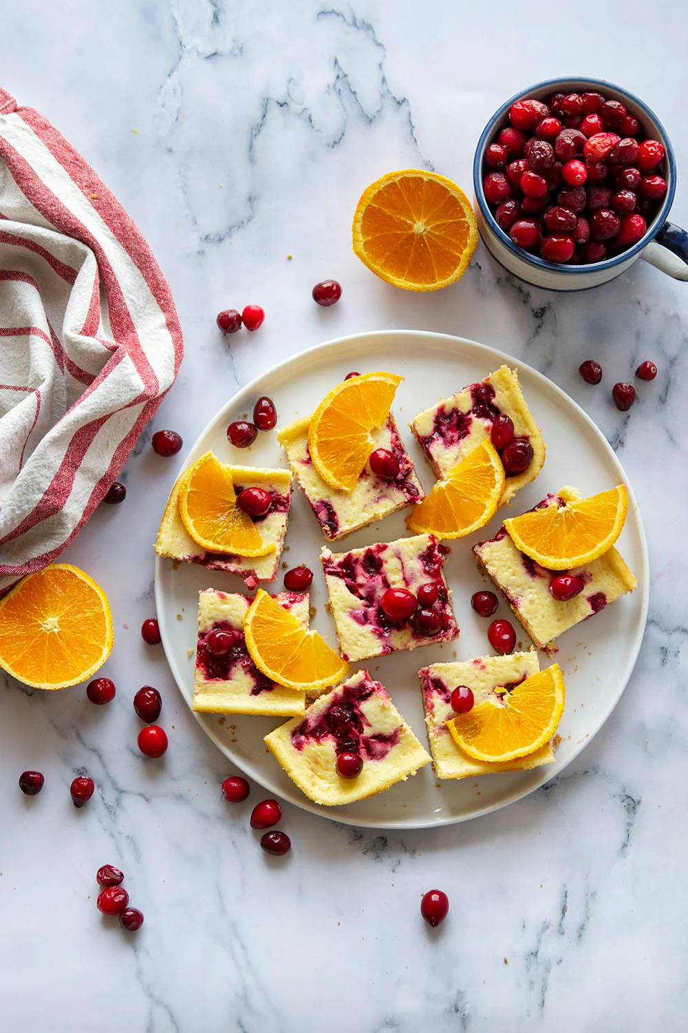 Cranberry Orange Cheesecake Bars